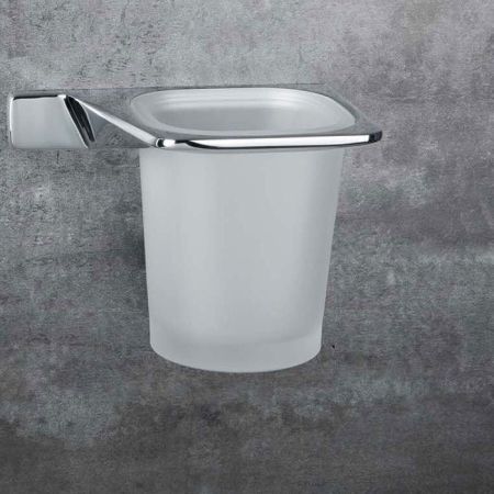 Colombo Alize Стакан, подвесной, Dx, цвет: хром/матовое стекло, артикул B2502D.CR-VAN