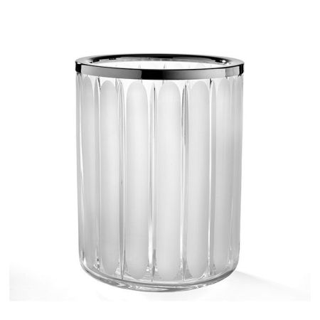 Урна, 3SC, Montblanc, без крышки, ширина, мм-200, глубина, мм-200, высота, мм-280, тип установки-настольный (свободностоящий), материал-хрусталь, цвет-хром, артикул MB65ACRSL