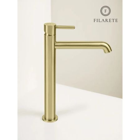 Смеситель для раковины высокий FILARETE Roun FL6020MG, матовое золото