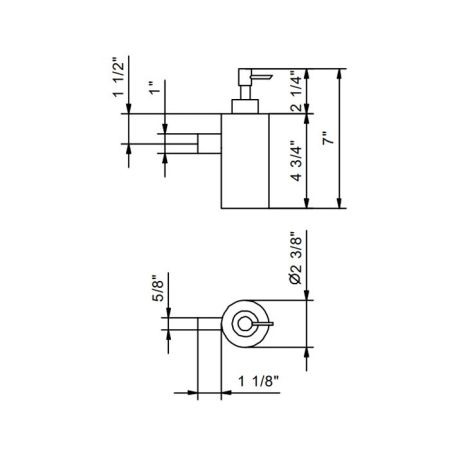 Fantini Young Дозатор для жидкого мыла, цвет Matt Copper PVD, артикул 96 P9 7653
