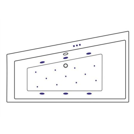 Ванна EXCELLENT Sfera Slim 170x100 (левая) "RELAX" (золото), артикул WAEX.SFL17S.RELAX.GL