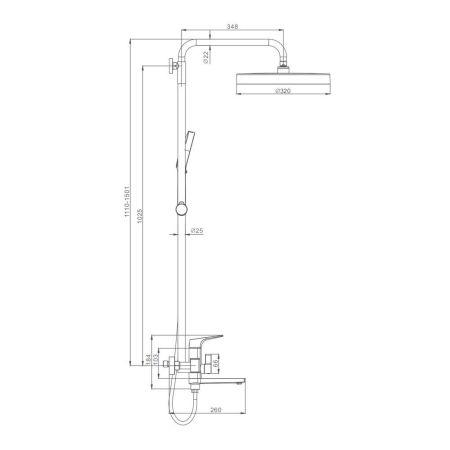 Душевая система Raglo R07.24, хром