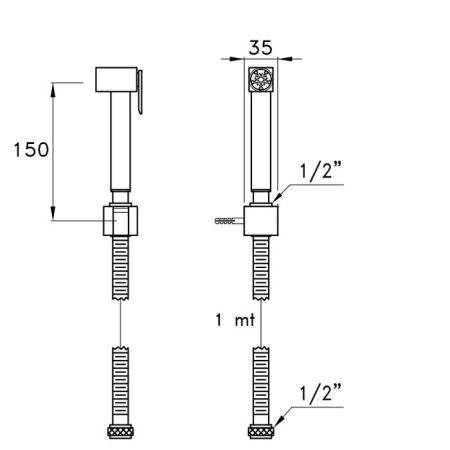 Stella Stella Гигиенический душ 309Q, цвет: хром