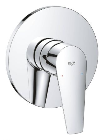 Смеситель для душа GROHE BauEdge однорычажный, комплект верхней монтажной части, хром (24161001), артикул 24161001