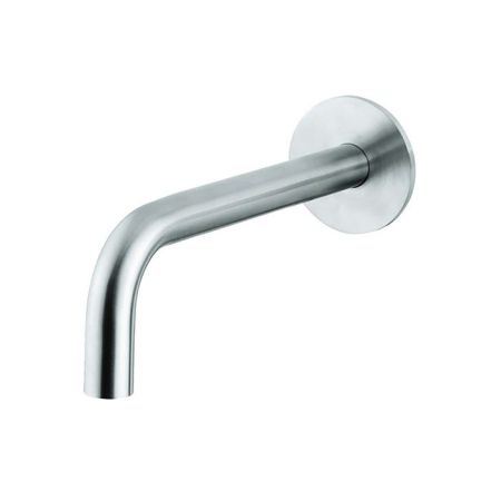 Излив, Cisal, Xion, настенный встраиваемый, вынос излива, мм-190, стандарт подводки-1/2", цвет-сталь нержавеющая матовая, артикул XI000240D1