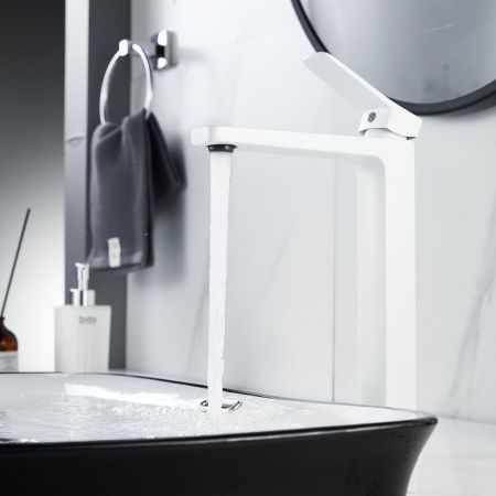 Смеситель для раковины высокий  Raffine F1199C, белый, артикул F1199C