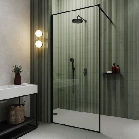 Душевая система скрытого монтажа с тропическим душем и ручным душем, черный матовый, Ray, IDDIS, RAY (RAYBL02i67), артикул RAYBL02i67