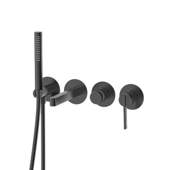 Смеситель для ванны настенный 4 отверстия DQ Bonn графит (DA1704806)