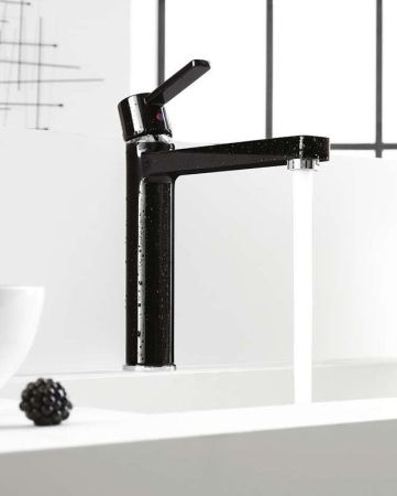 Смеситель для кухни, Kludi, ZENTA, тип открывания воды-однорычажный, литой рычаг, тип регулирования воды-керамический картридж, монтаж-на раковину/столешницу, отверстия для монтажа-1, высота, мм-230, вынос излива, мм-195, тип излива-поворотный (360°), тип