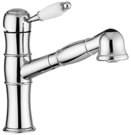Смеситель Laguna с вытяжным изливом для кухни, цвет хром, артикул 40065CR