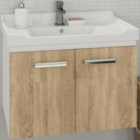 Тумба с раковиной Comforty Рига 60 4142213 подвесная Дуб сонома