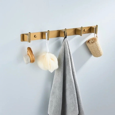 Планка с 5 крючками Shevanik SG5751G, золотой сатин