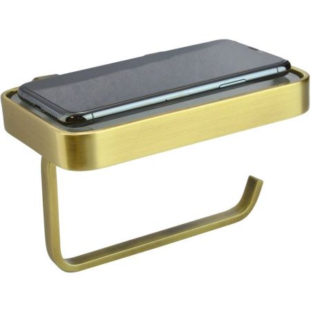 Держатель туалетной бумаги Bronze de Luxe 1760S 10513 с полкой Бронза