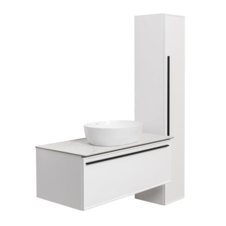 Тумба под раковину подвесная La Fenice Elba FNC-01-ELB-B-100, белая, артикул FNC-01-ELB-B-100