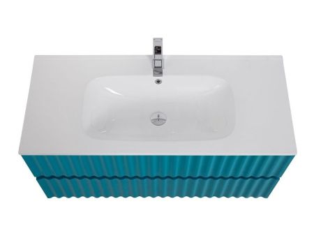ELEGANT База под раковину подвесная с двумя выкатными ящиками, с LED подсветкой ручек. Бирюзовый Матовый, 970x469x550 AM-ELEGANT-1000-2C-SO-TM-LED, артикул AM-ELEGANT-1000-2C-SO-TM-LED