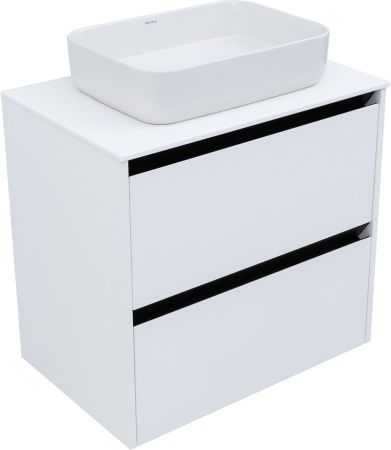 Тумба под раковину Allen Brau Activity 70 1.34003.WM белый матовый/черный браш, артикул 1.34003.WM