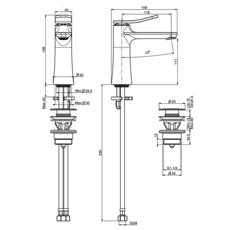 Fima Carlo Frattini Flo Смеситель на раковину, на 1 отв., цвет: золото, артикул F3801OR.ES