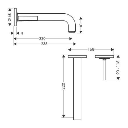 AX Citterio Смеситель для раковины , цвет полированное золото
