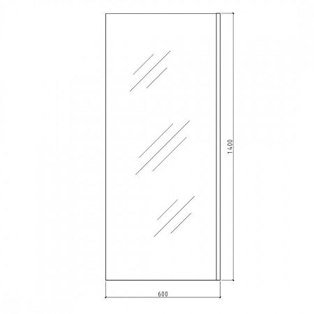 Шторка на ванну 60х140 см Maretti Marta MA41F6014098-560, профиль черный, артикул MA41F6014098-560