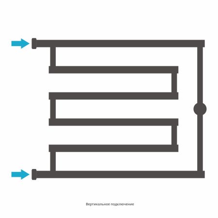 Полотенцесушитель водяной High-Tech model "L+" 500х650 (Матовый белый)