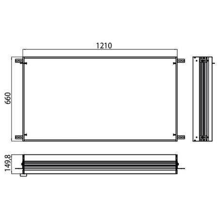 Emco Asis prestige Встраиваемая монтажная рама для зеркального шкафа 1215х147хh665мм, артикул 9897 000 22