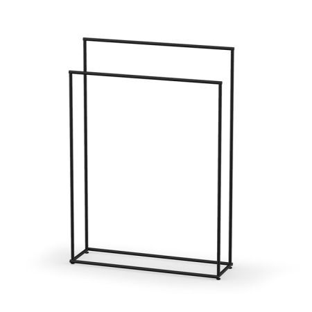 Decor Walther Mikado Полотенцедержатель 86см., напольный, двойной, цвет: черный матовый, артикул 0523060