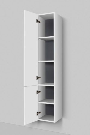 M90CHL0306WG GEM, шкаф-колонна, подвесной, левый, 30 см, двери, push-to-open, цвет: белый, глянец, артикул M90CHL0306WG