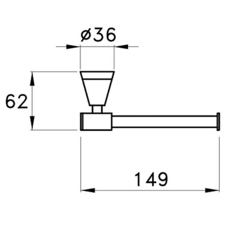 Stella 130 Держатель туалетной бумаги настенный 1033 цвет: хром, артикул CT 10015 CR00