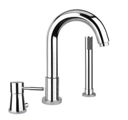 Fiore Xenon, комплект смесителя на борт ванны на 3 отверстия, цвет хром, артикул 44CR5155