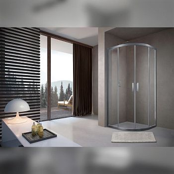 Душевой уголок Terminus Соренто четверть круга 100х100х200, хром