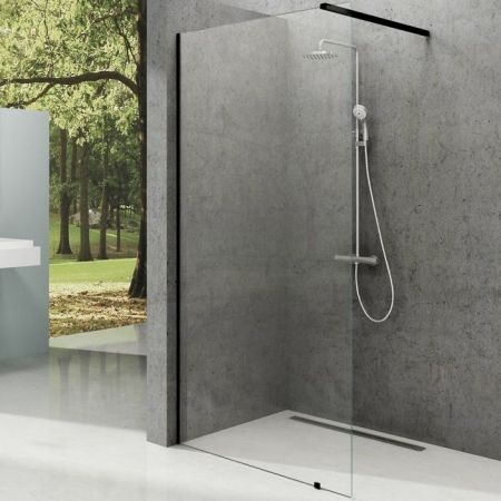 Душевая перегородка Ravak Walk-In Wall ST 1600x2000 GW9WS0300Z1 профиль Черный стекло Transparent, артикул GW9WS0300Z1