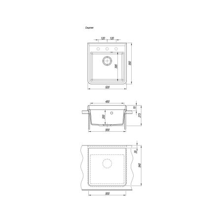 Кухонная мойка Florentina СИЦИЛИЯ 17.040.C0520.104, бежевый, артикул 17.040.C0520.104