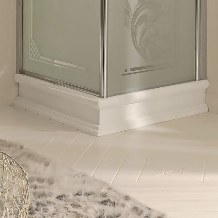 KERASAN Retro поддон угловой квадратный 100х100см, диаметр слива 90, цвет белый