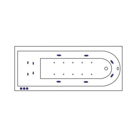 Ванна ACTIMA Aurum Slim 150x70 "LUX" (хром), артикул WAAC.AUR15S.LUX.CR