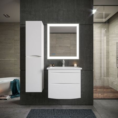 Зеркало Бриклаер Вега 75 на взмах руки с подсветкой и часами, артикул 4627125414374