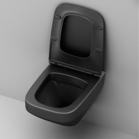 C50A1700MBSC Inspire V2.0 подвесной унитаз FlashClean с сиденьем микролифт, черн мат, артикул C50A1700MBSC