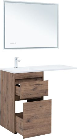 Тумба под раковину Aquanet Токио 48 дуб веллингтон (напольная 2 ящика), артикул 00333647