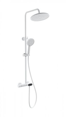 Душевая система с термостатом WONZON & WOGHAND MUSE Corno, Белый матовый (WW-B2091-A-MW), артикул WW-B2091-A-MW