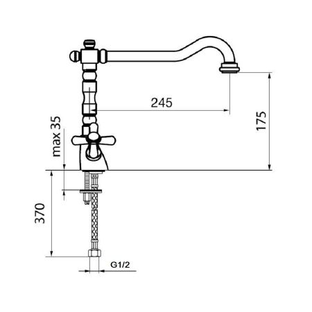 Смеситель для кухни Webert Armony AM780102065, бронза