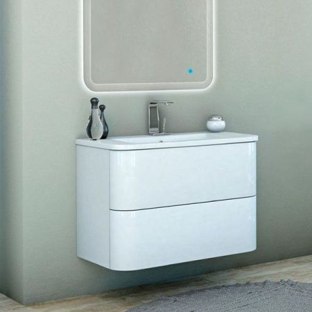 Тумба под раковину Cezares Angie 80 подвесная Bianco Lucido