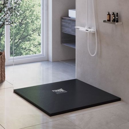Душевой поддон квадратный RGW ST-B Черный, артикул 16152075-04