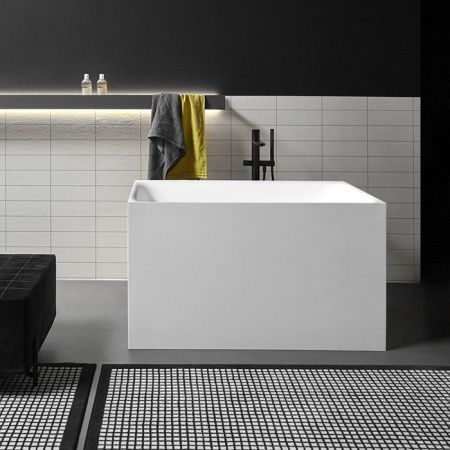 ANTONIO LUPI CUBA Ванна 1250х750х700 мм., сидячая, отдельностоящая, скрытый автоматический перелив, сифон, донный клапан, Flumood, цвет белый матовый