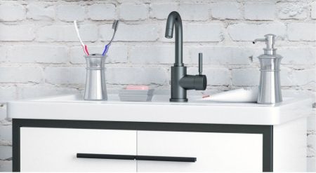 Тумба "Айрон 60", черный/белый, Фостер 60, артикул SD-00000399