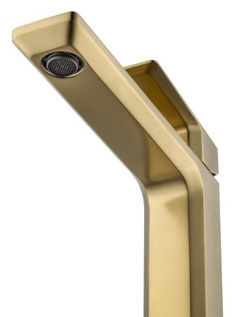 Смеситель для раковины высокий WONZON & WOGHAND DIAMOND, Брашированное золото (WW-88239011-BG), артикул WW-88239011-BG