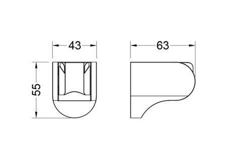 Держатель ручного душа AQUATEK AQ2405CR, артикул AQ2405CR