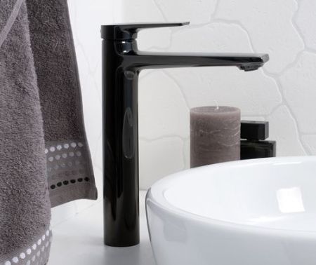 Смеситель для раковины WasserKRAFT Glan 6603H Черный глянцевый