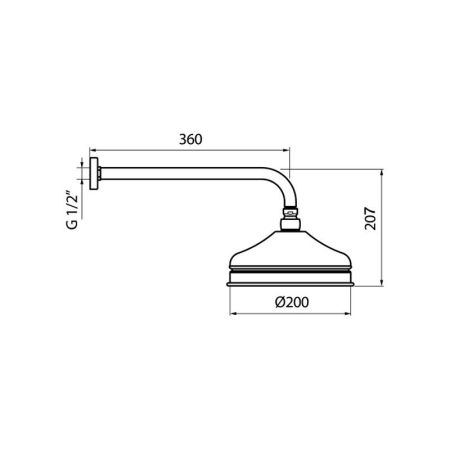 Верхний душ Webert AC0014010, золото, артикул AC0014010