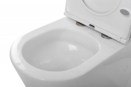 Унитаз-компакт безободковый со смывом TORNADO BelBagno FLAY-TOR, артикул BB901SC