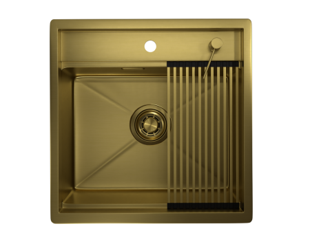 Кухонная мойка GRANULA (5051, ЗОЛОТО САТИН), артикул 5051, ЗОЛОТО САТИН