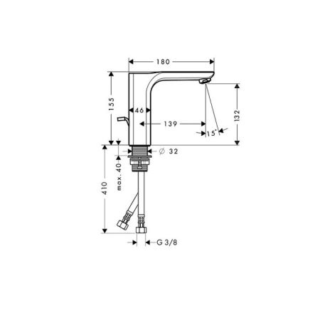 AX Urquiola Смеситель для раковины , цвет сталь, артикул 11020800